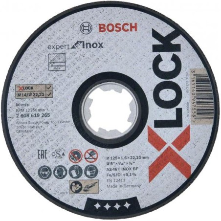 Bosch disque à tronçonner X-LOCK Expert For Inox Ø125x1,6mm