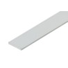 Cezar profilé plat en aluminium anodisé argenté 25x2mm 1m