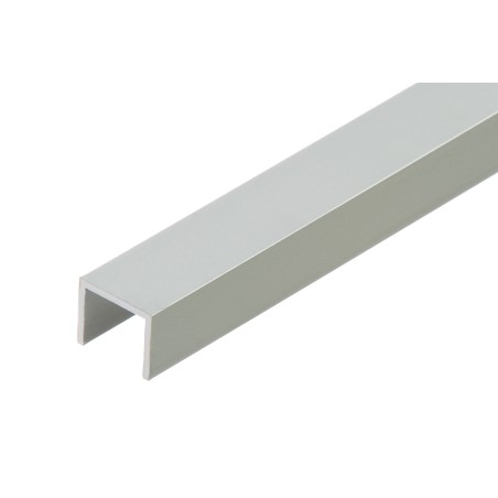 Cezar profilé U en aluminium anodisé argenté 10x8x1,5mm 1m