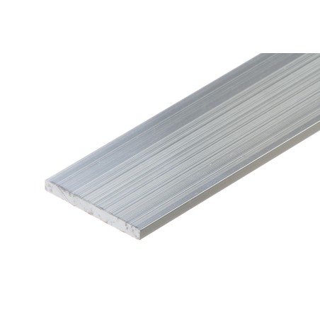 Cezar profilé plat en aluminium naturel argenté 40x3mm 1m