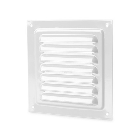 Grille de ventilation en métal blanc 125x125mm