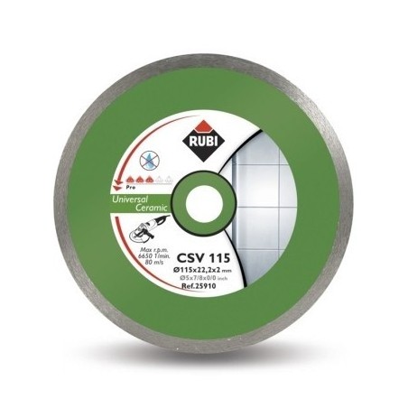 Rubi disque diamant céramique CSV Ø115mm PRO