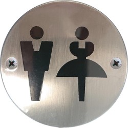 Pictogramme WC rond en...