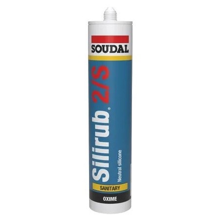 Soudal silicone Silirub S2 300ML transparent - mastic silicone neutre sanitaire