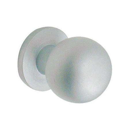 Bouton de meuble en aluminium argenté Ø25mm