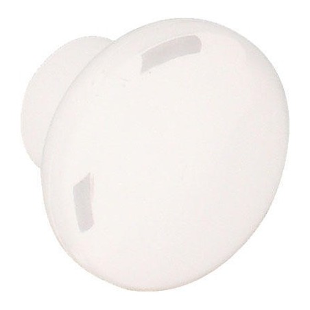 Bouton de meuble en plastique blanc Ø35mm