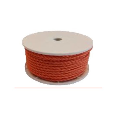 Ledent corde en polypropylène torsadé orange Ø4mm x 50m