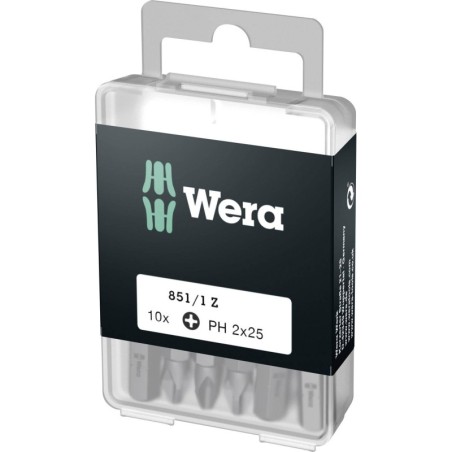 Wera embout de vissage Philips 851/1 Z DIY PH2 x 25mm /10pcs