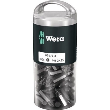 Wera embout de vissage Philips 851/1 Z DIY PH2 x 25mm /100pcs