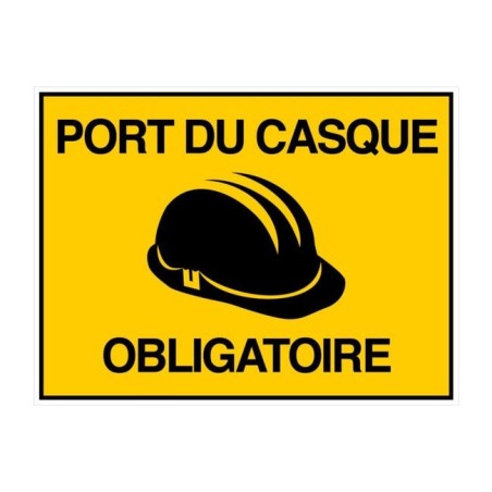 Novap panneau - port du casque obligatoire Ø300mm