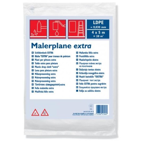 Color Expert bâche de protection LDPE transparente 0,030mm 4x5m