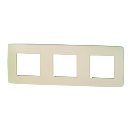 Niko plaque de recouvrement horizontale triple (3) - crème 85x227mm