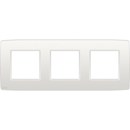 Niko plaque de recouvrement horizontale triple (3) - blanc 85x227mm