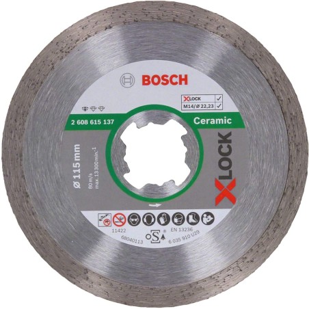 Bosch disque à tronçonner diamanté X-LOCK Standard For Ceramic Ø115mm