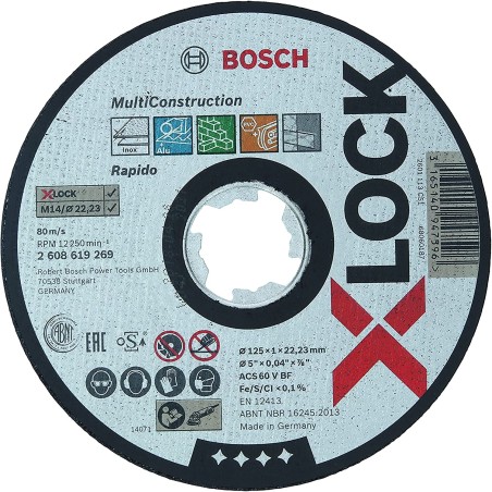 Bosch disque à tronçonner X-LOCK Multi-Construction Ø125mm