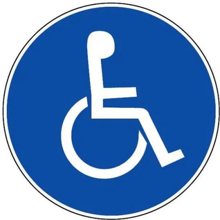 Novap panneau - parking handicapé Ø300mm